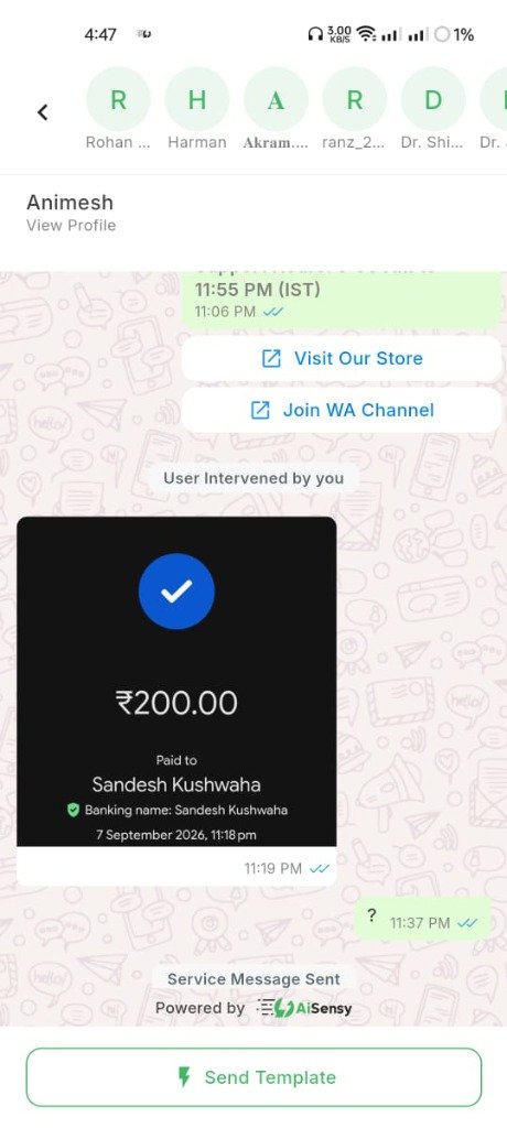 UPI Payment ₹200 to Sandesh Kushwaha